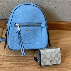 Brand new coach backpack purse and billfold